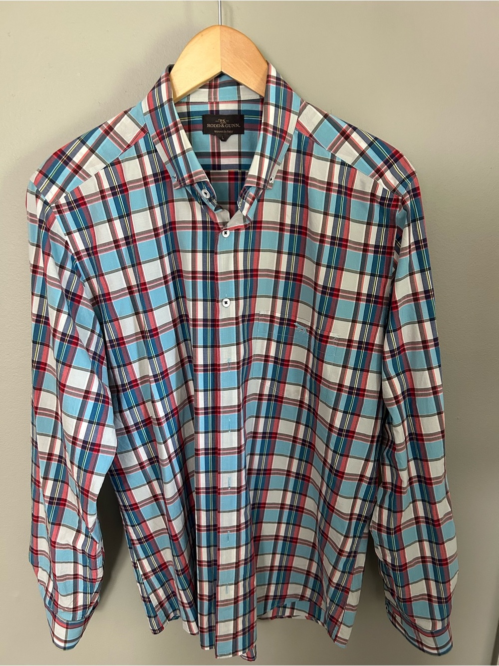 Men’s Rodd & Gunn Blue & Red Plaid Men's Button-Down Shirt